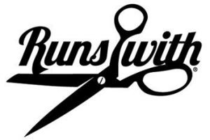 Fiber Flies Vinyl Window Sticker - Runs With Scissors